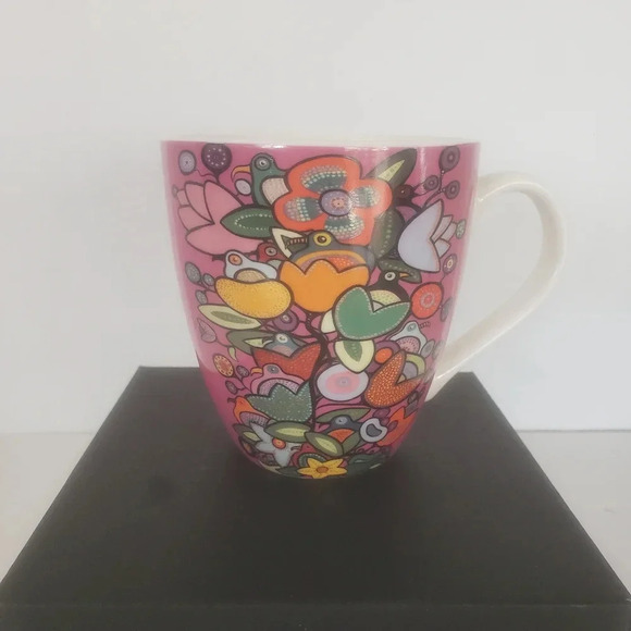 Donna the Strange,Indigenous Collection Tree of Life Large Pink Coffee Mug. - Picture 1 of 7